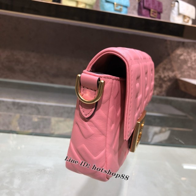 FENDI精品女包 芬迪BAGUETTE羊皮手袋 Fendi 0191s迷你肩背斜挎包 fdzg2525